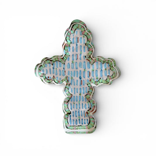 Faithful Cross I Acrylic Tabletop Art