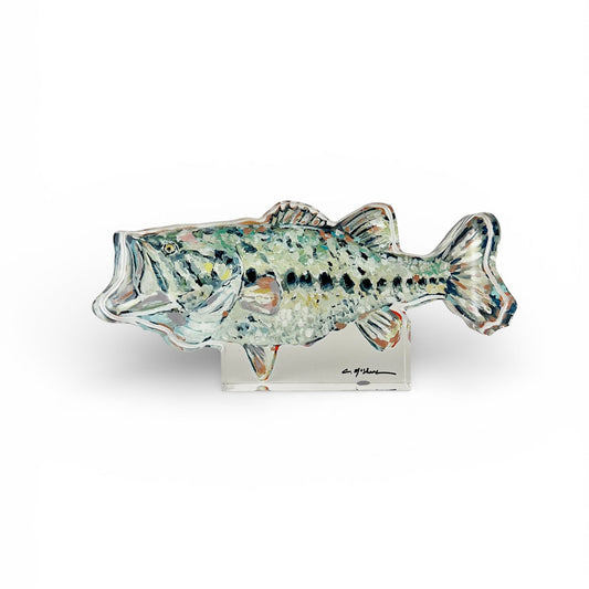 Gone Fishin Bass Acrylic Tabletop Art