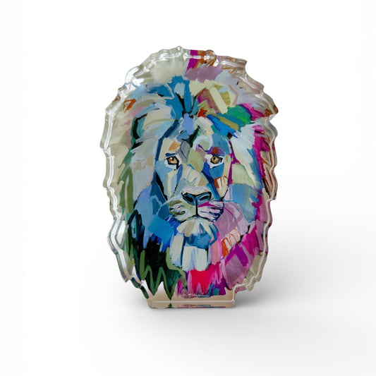 The Noble Lion Acrylic Tabletop Art