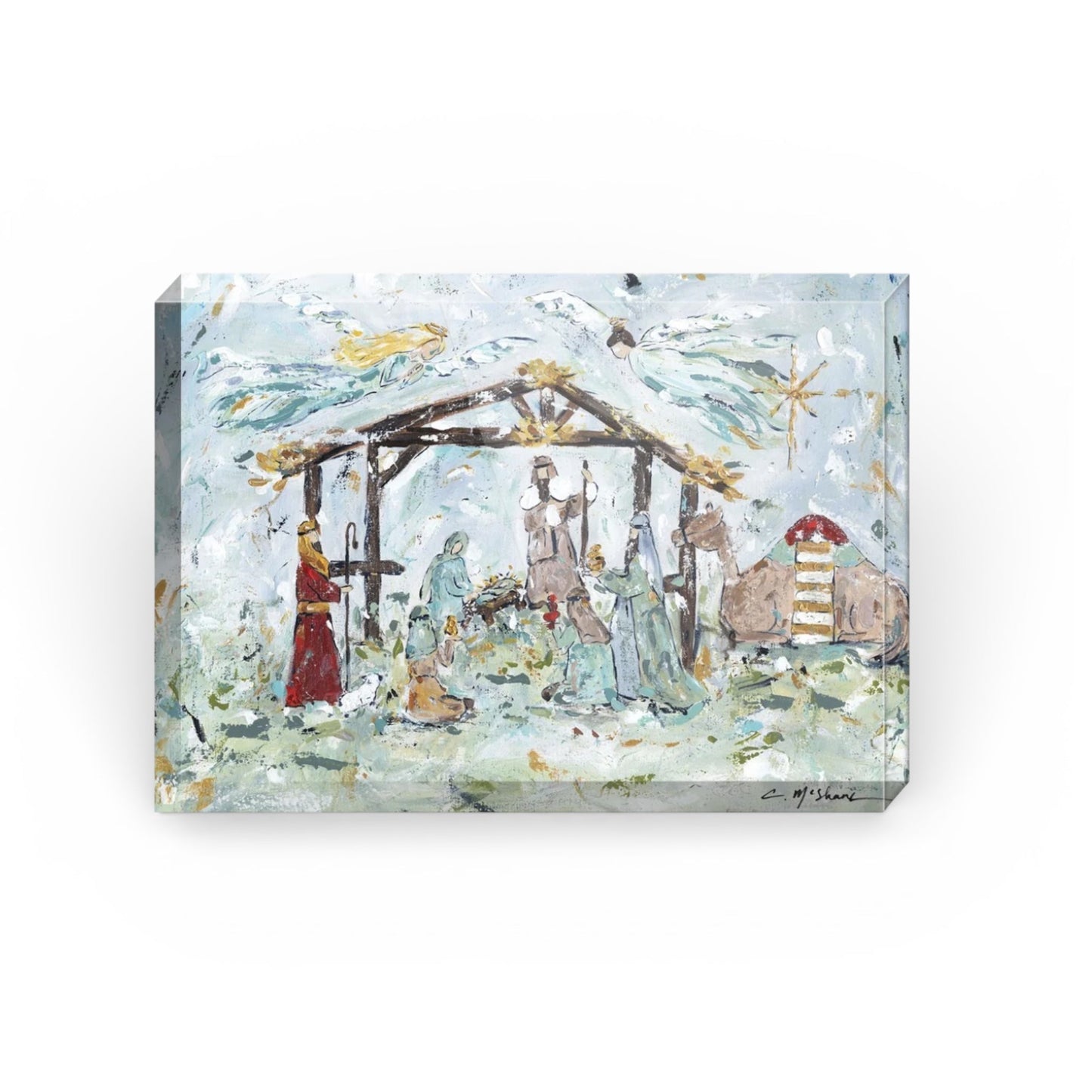 Nativity Acrylic Tabletop Art | Christmas Nativity Display