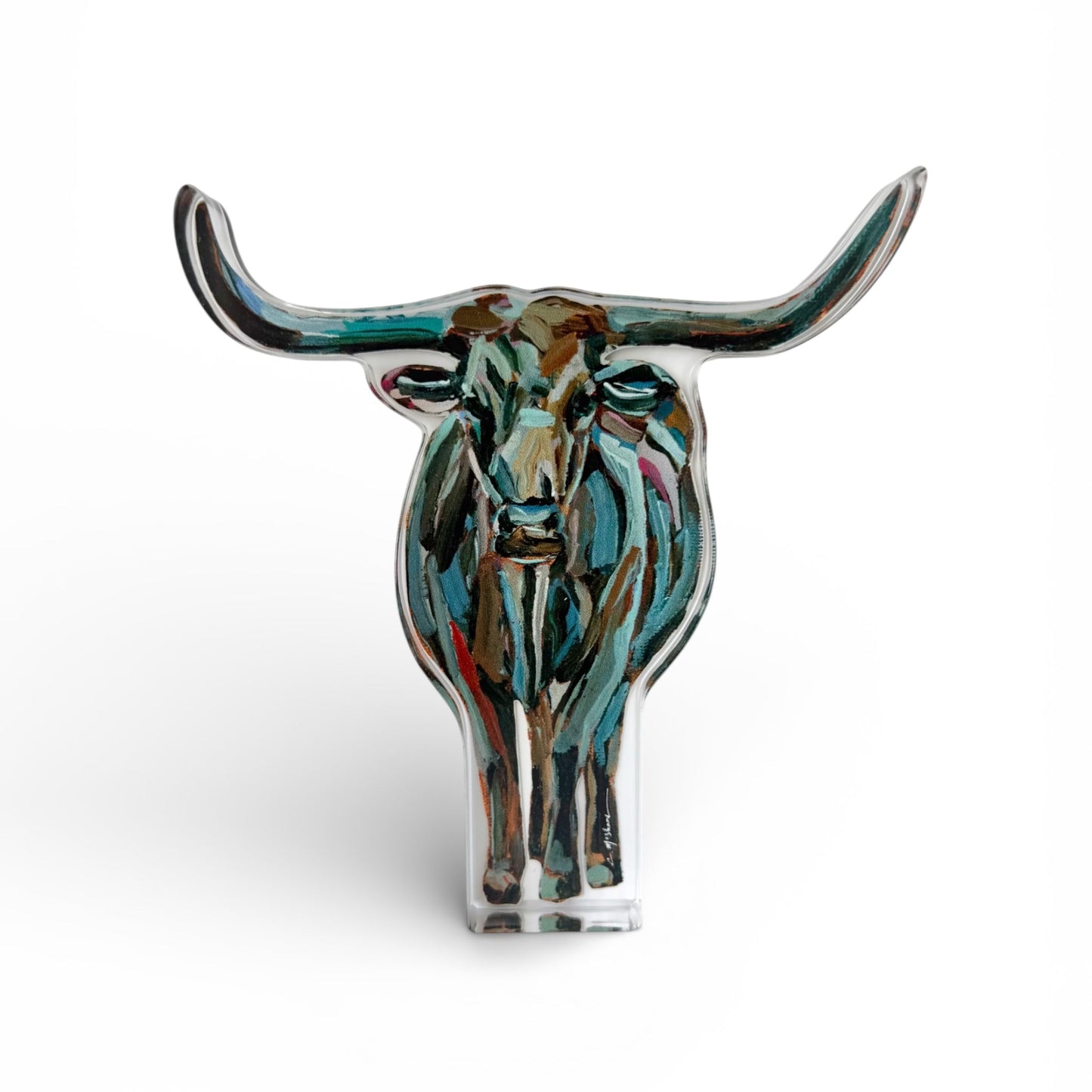 True Grit Longhorn Acrylic Tabletop Art
