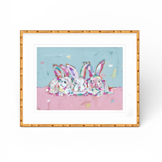 Hip Hap Hop Bunnies Fine Art Print
