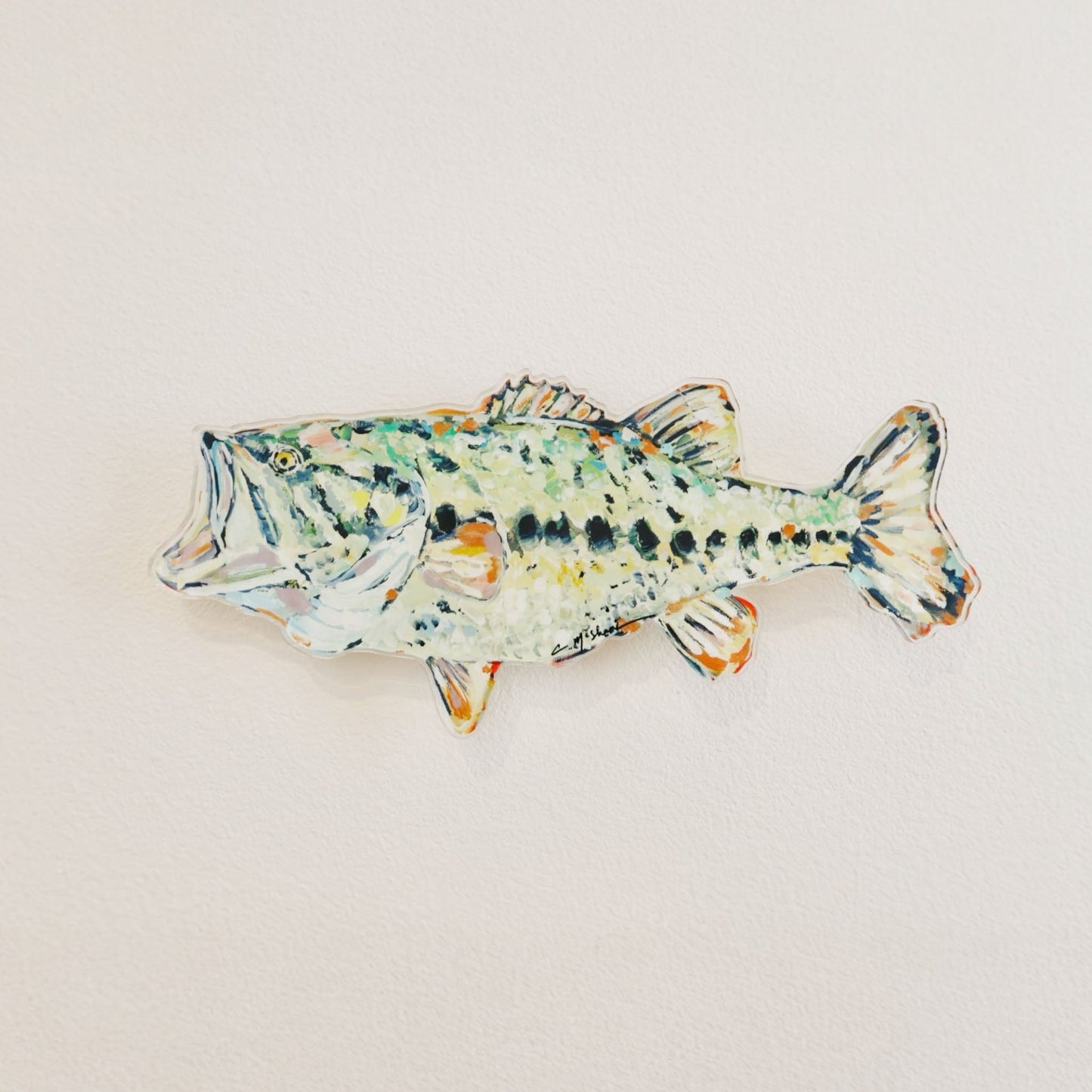 Gone Fishin' Bass Acrylic Wall Contour