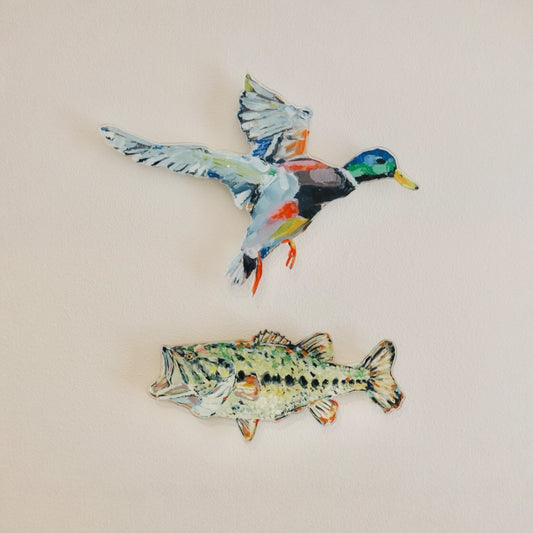 Gone Fishin' Bass Acrylic Wall Contour