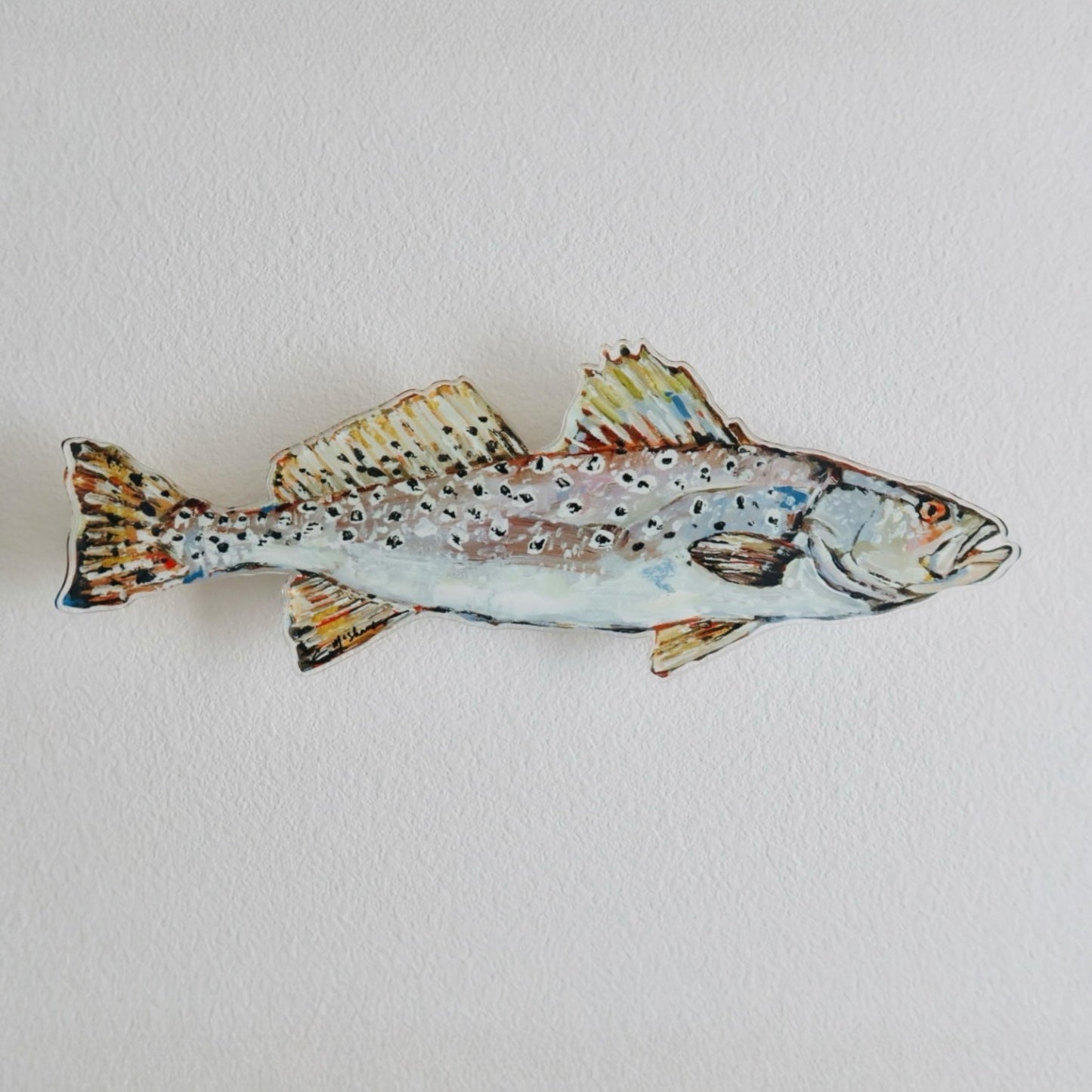 Speckled Sea Trout Acrylic Wall Contour