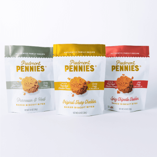 Piedmont Pennies Original Cheddar Cheese Crackers 4.5 oz. Pouch