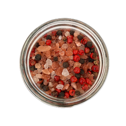 a bowl of different colored salt