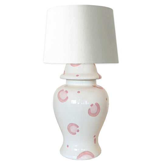 Pink Leopard Ginger Jar Lamp