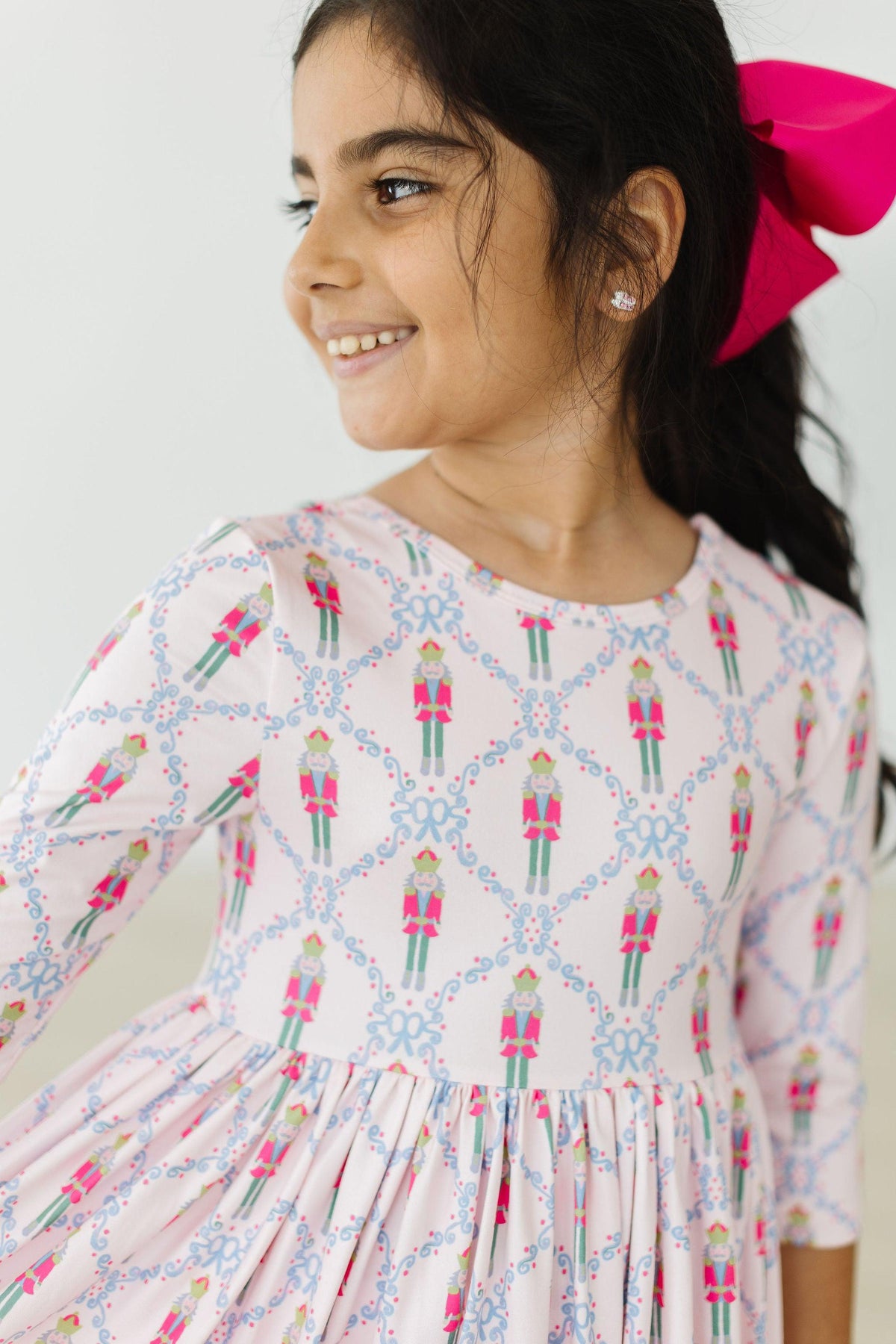 a girl wearing a dress