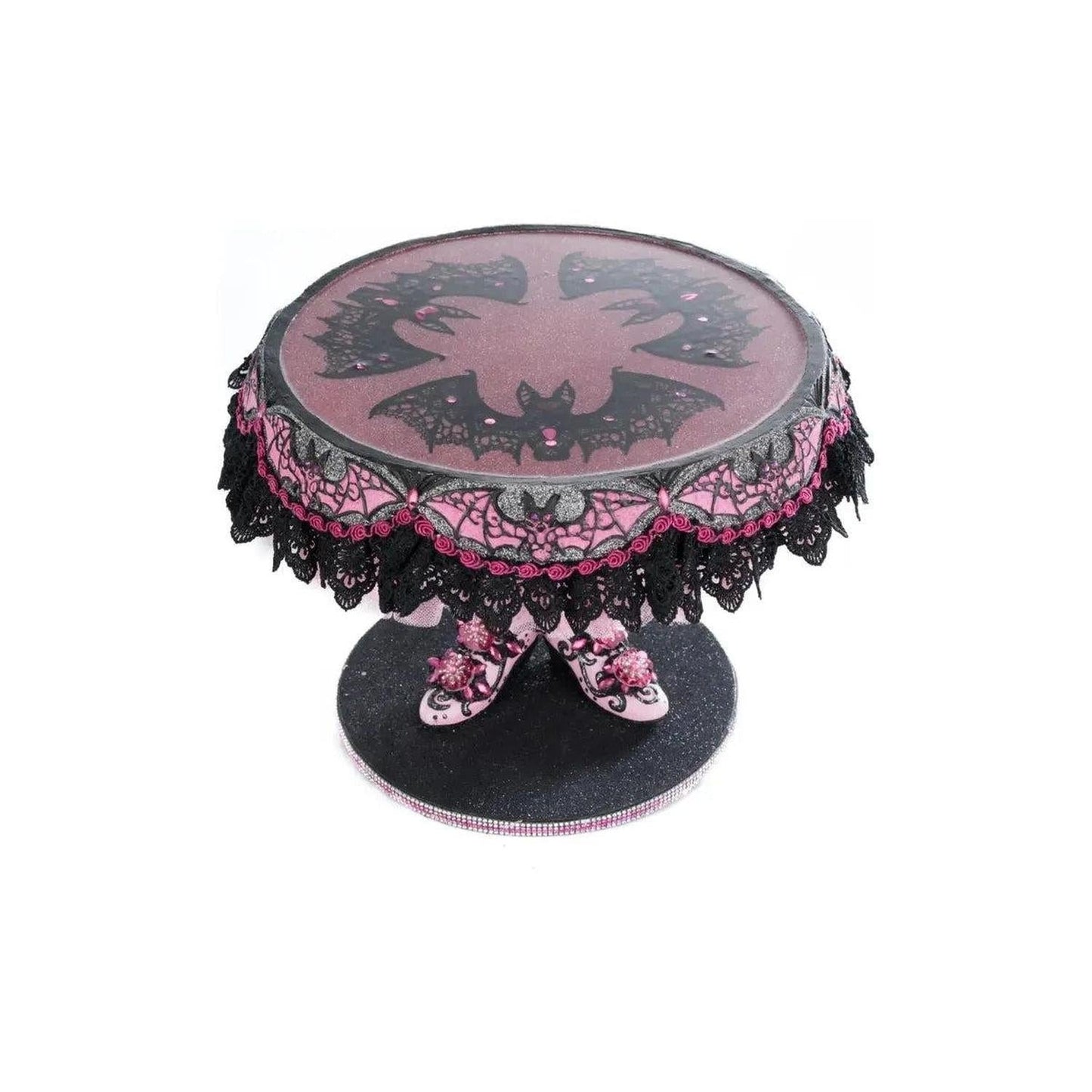 Pink Panic Possession Witch Boots Cake Plate