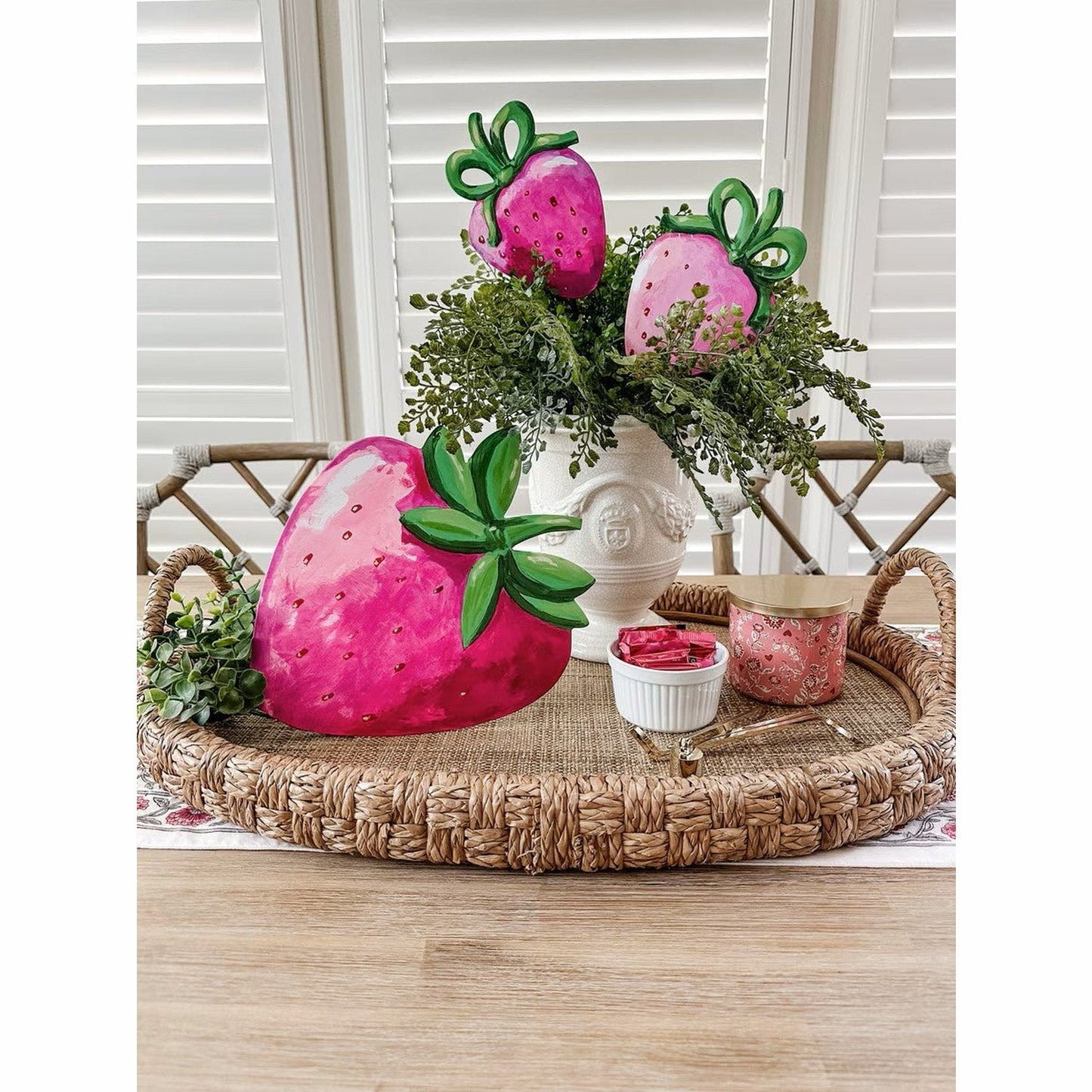 Pink Strawberries (Set of 2)