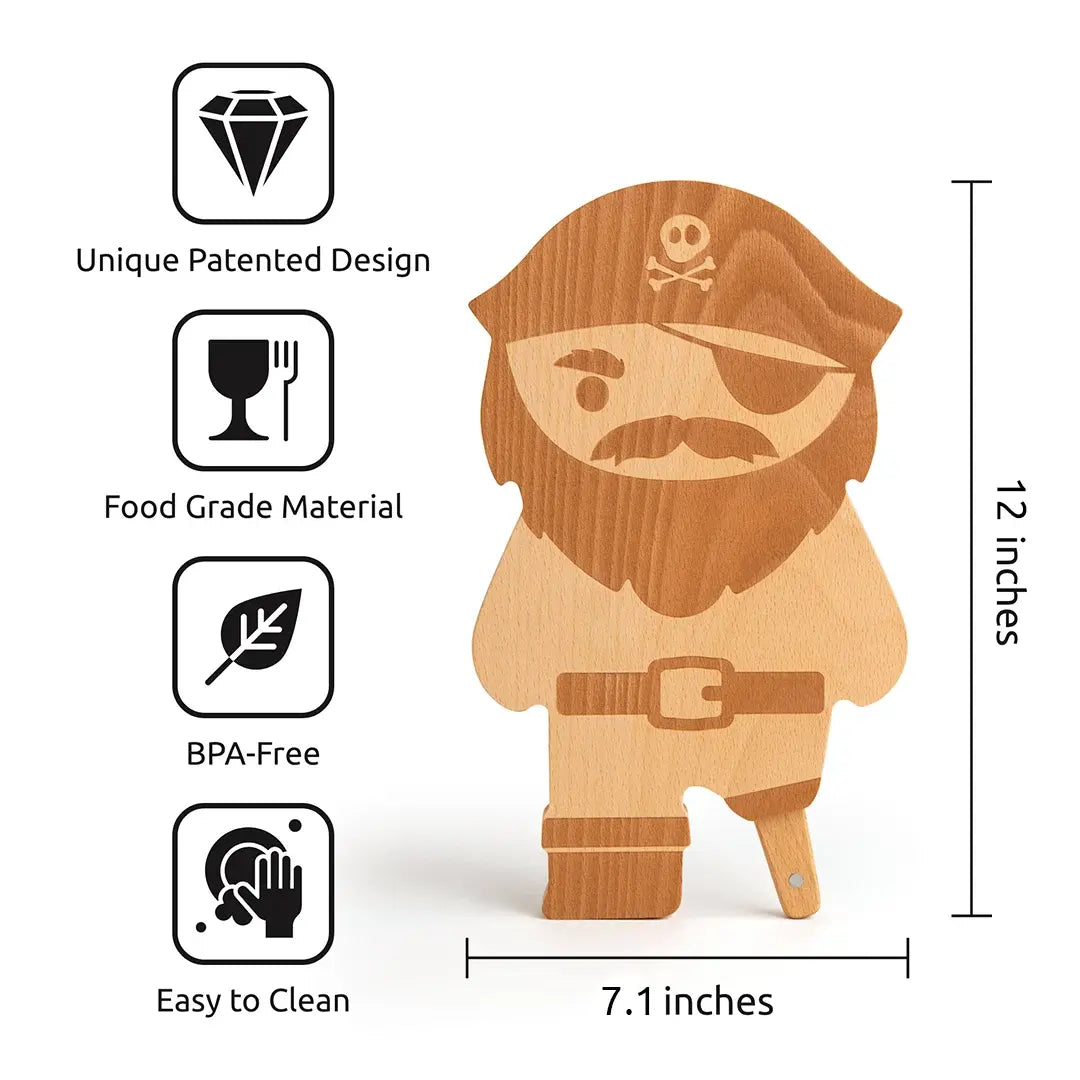 a wooden figure of a pirate