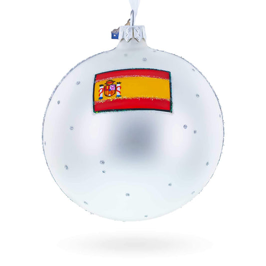 Plaza Mayor, Madrid, Spain Glass Ball Christmas Ornament 4 Inches