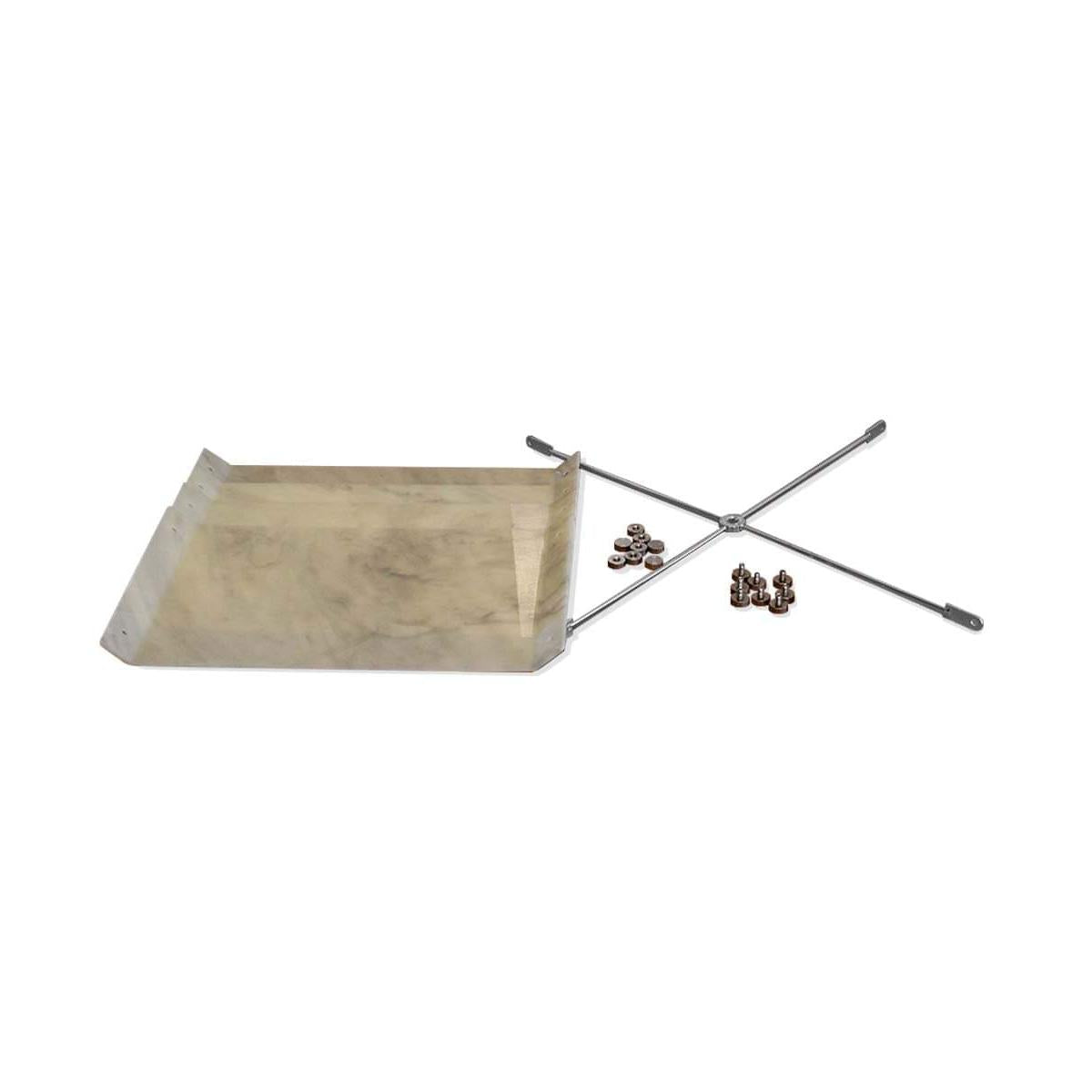 Pop Steady 15x15x9 Faux Marbled Alabaster Shallow Drum Square Lampshade