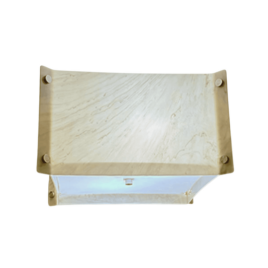 Pop Steady Flush Mount Conversion Kit 16"w Faux Marbled Alabaster Shade