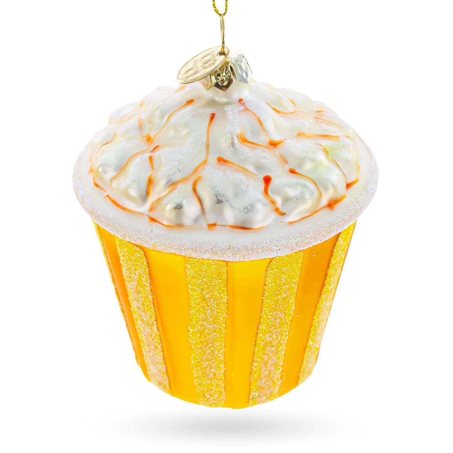 Popcorn Bucket Glass Christmas Ornament