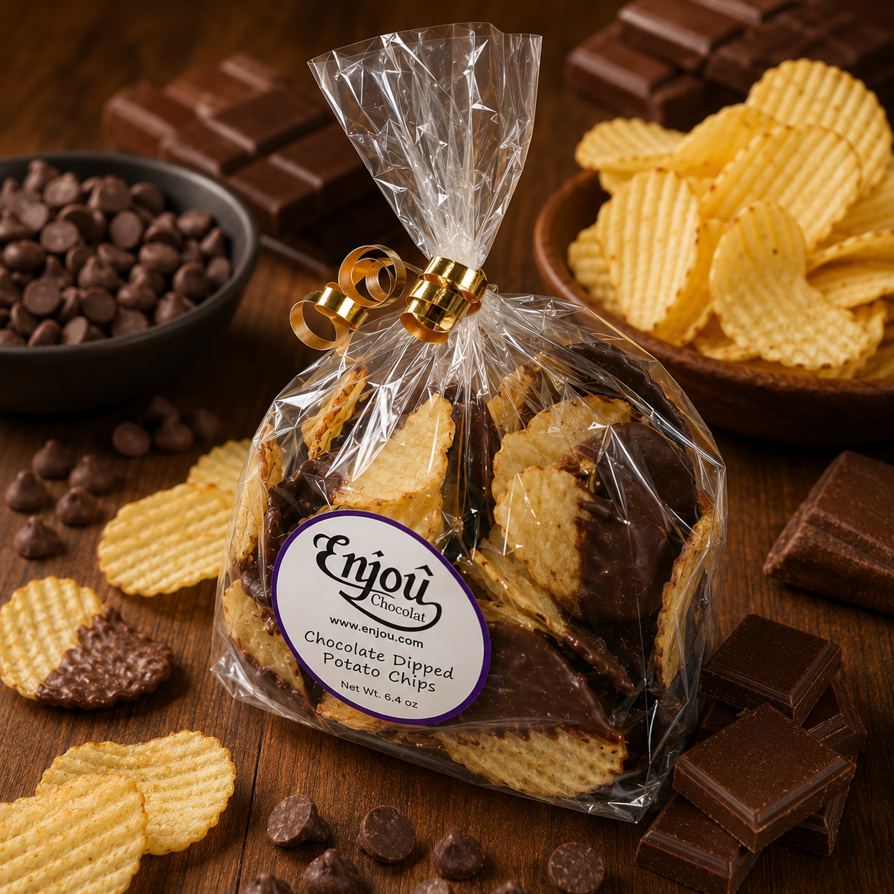 Chocolate Covered Potato Chips