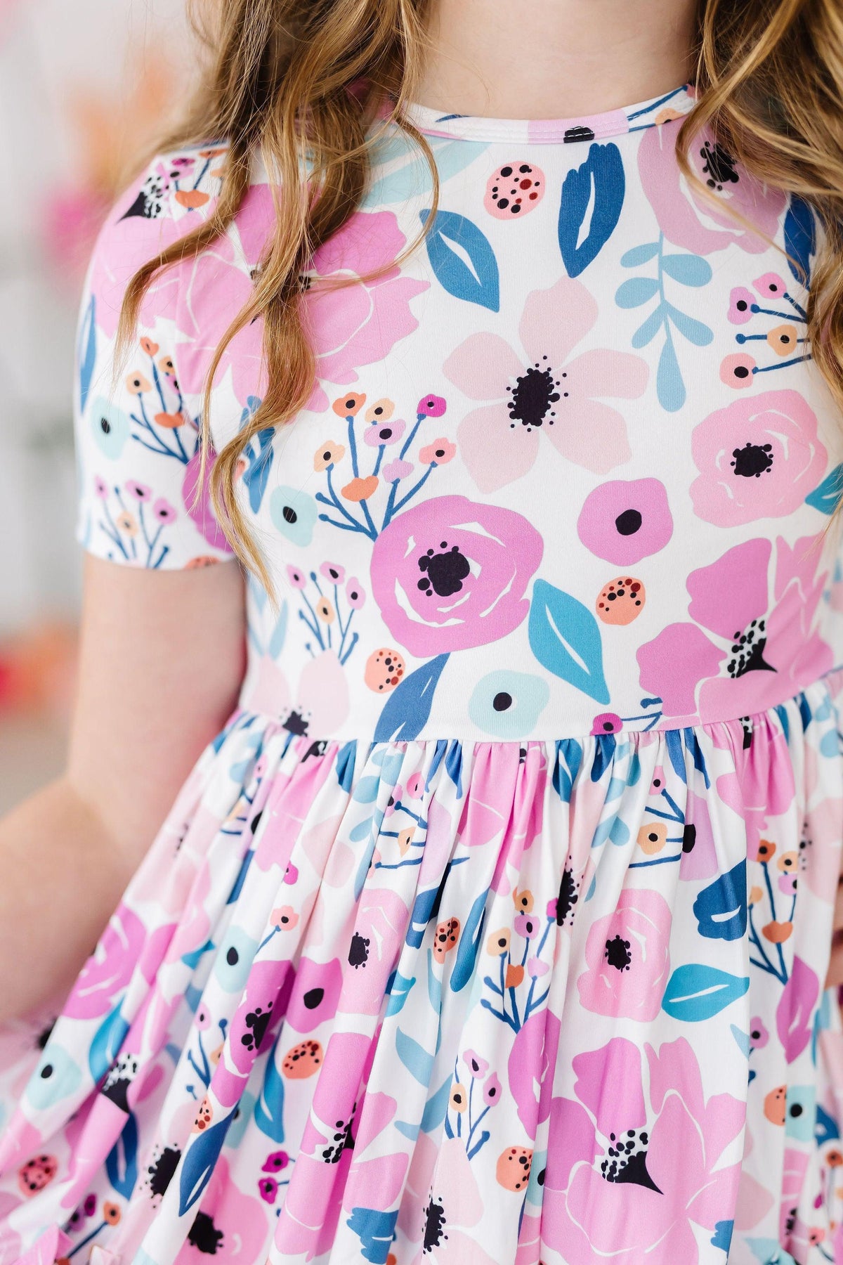 a close up of a girl's dress