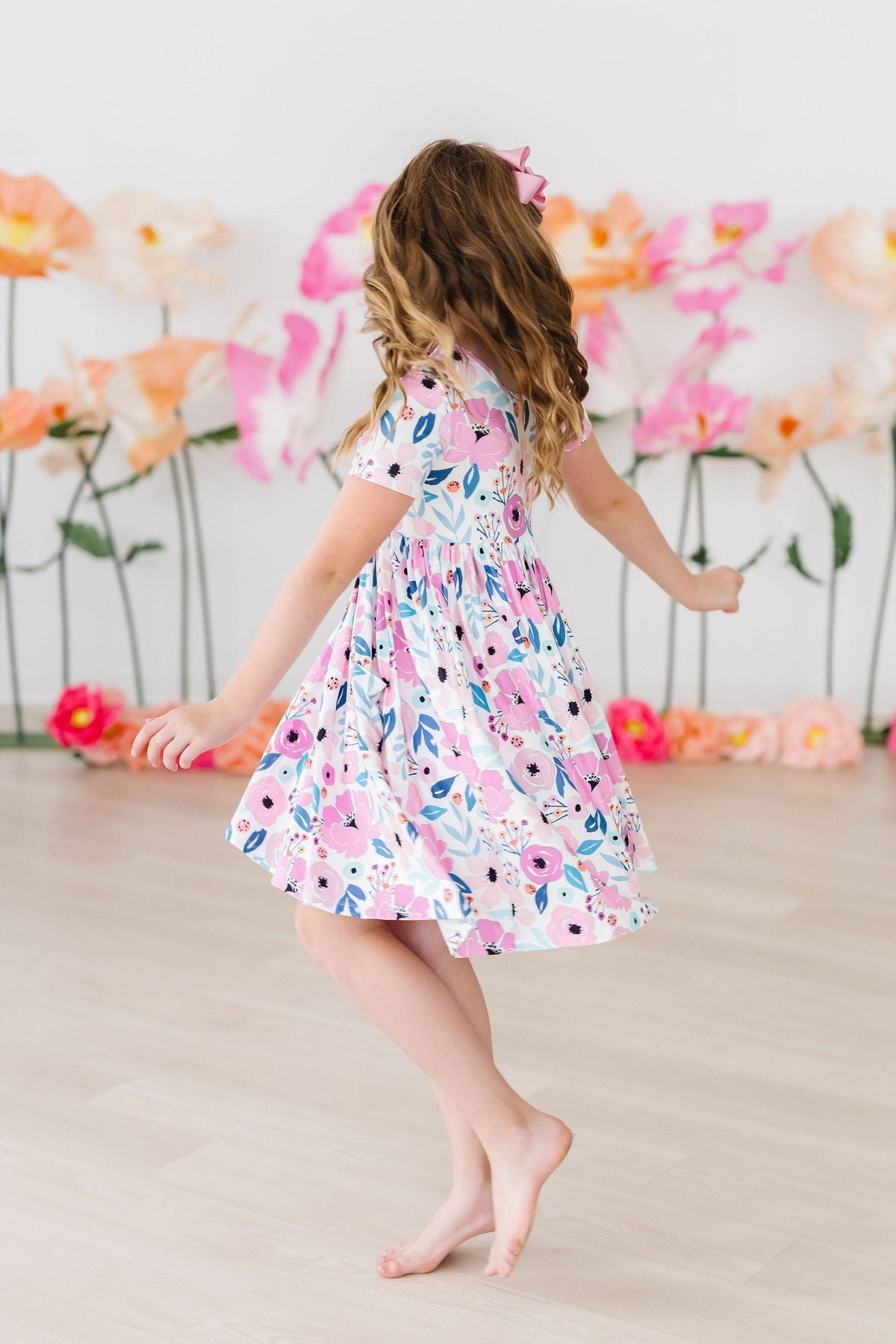 a girl in a dress