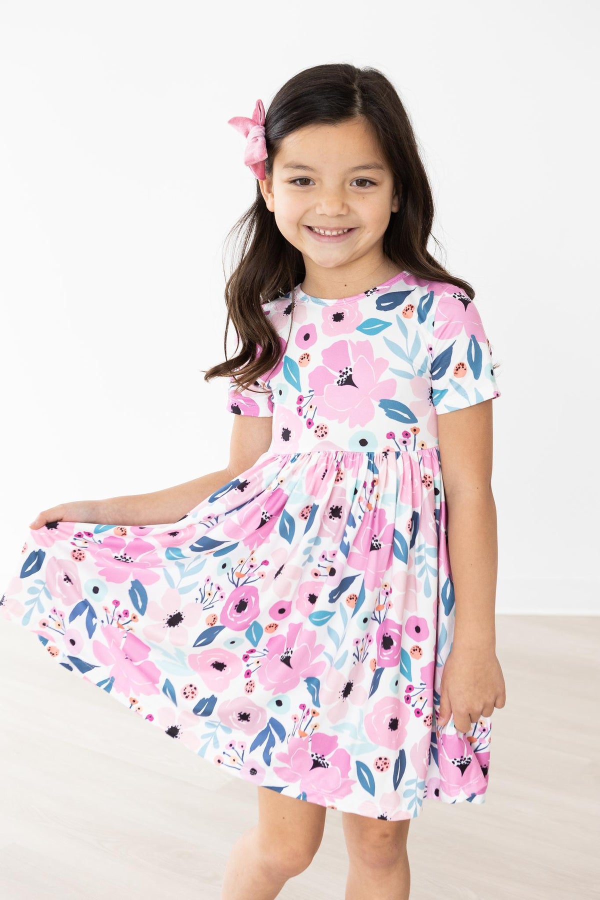 a girl wearing a dress