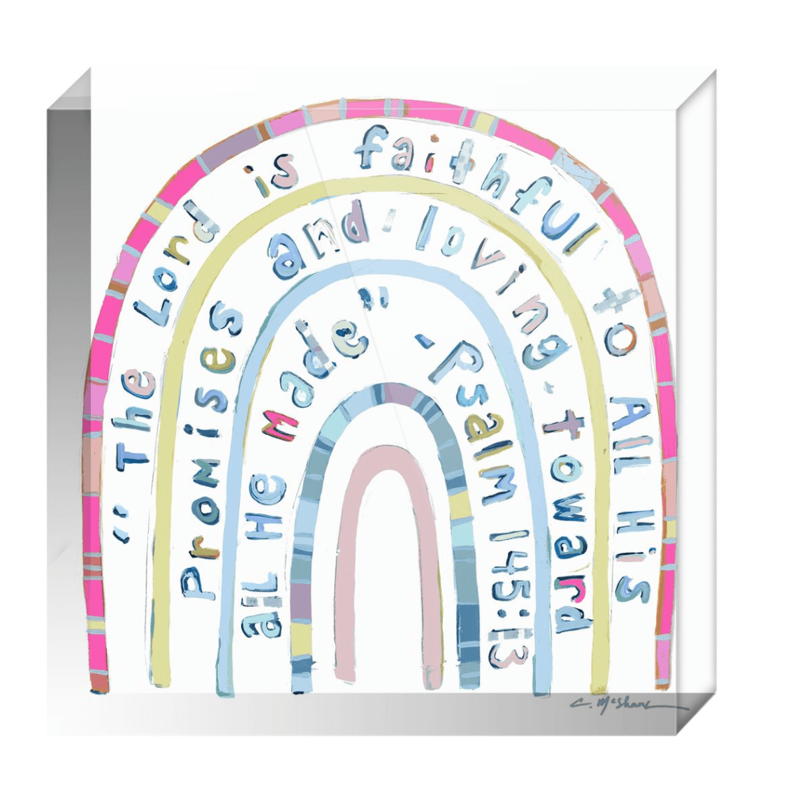 Promise Keeper Bible Verse Acrylic Tabletop Art
