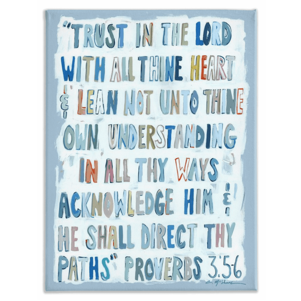 Proverbs 3:5-6 on canvas