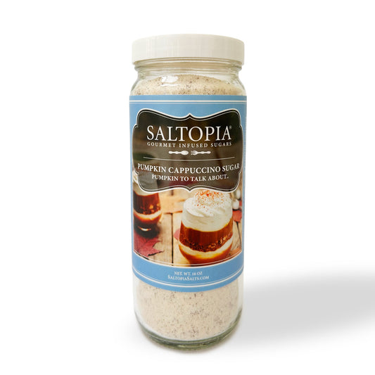 a bottle of salt with a label