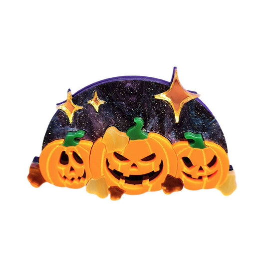 a group of pumpkins and stars