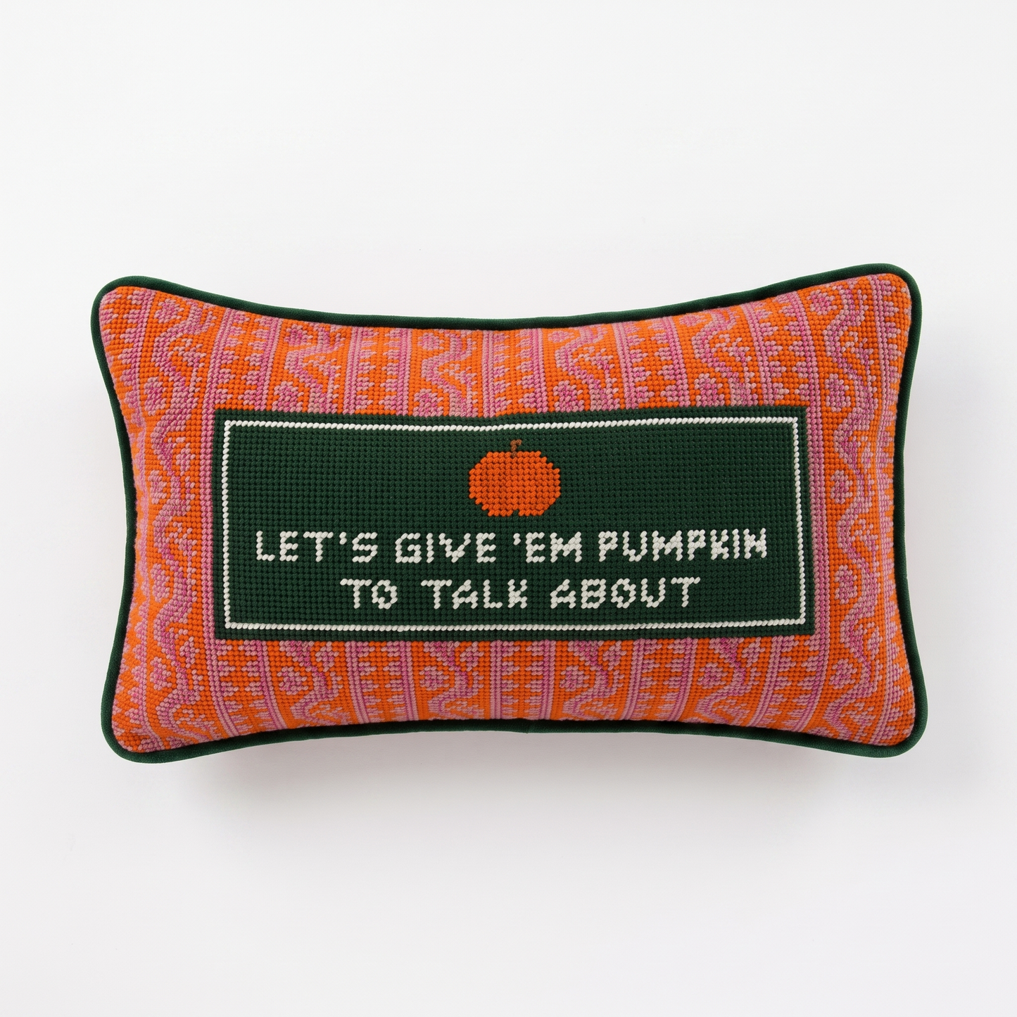 Pumpkin To Talk About Needlepoint Pillow