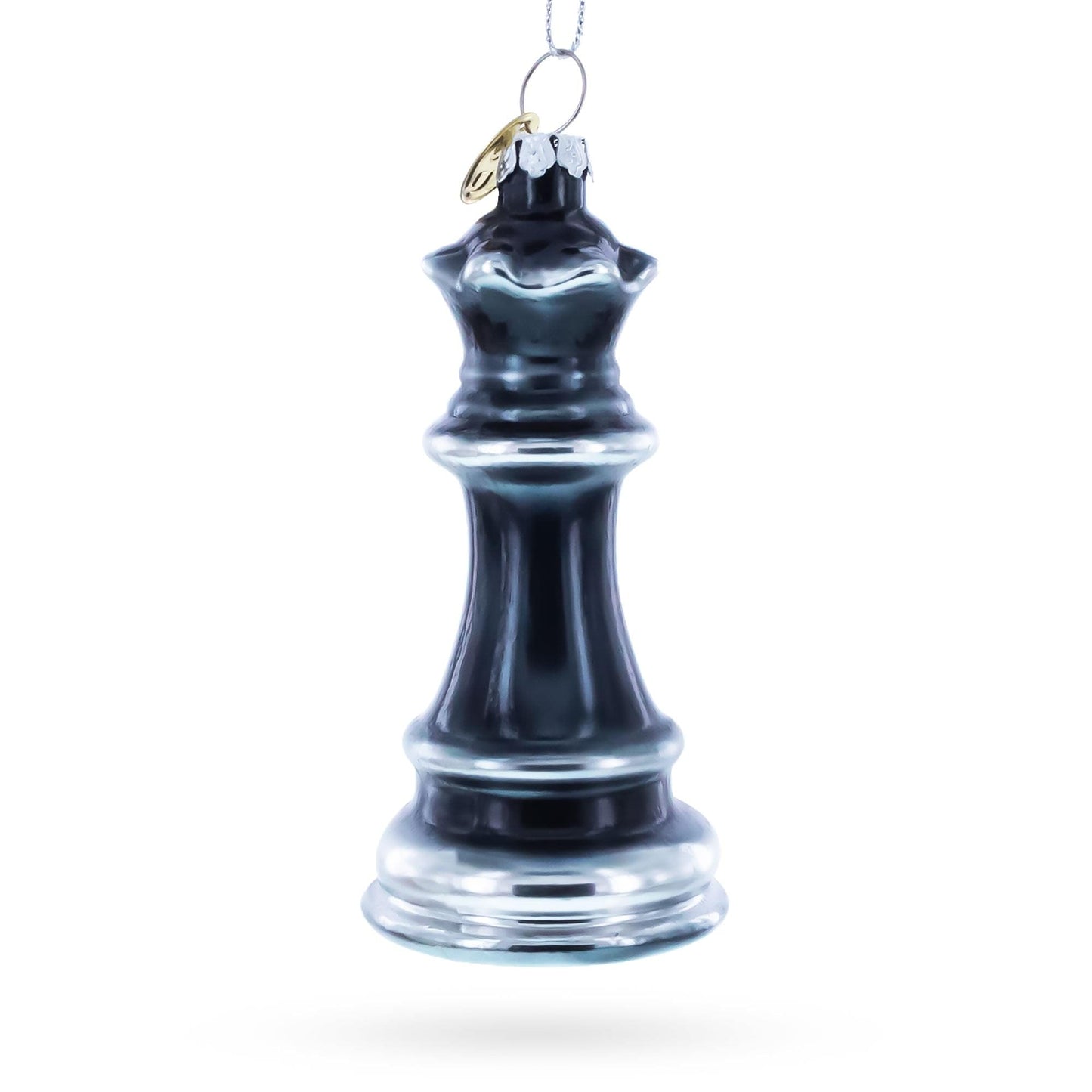 Queen Chess Glass Christmas Ornament