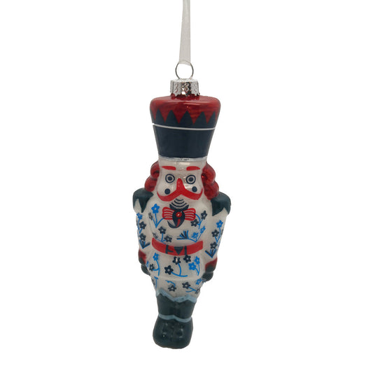 a christmas ornament with a nutcracker