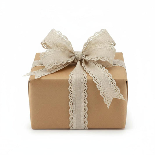 1.5" Scalloped Edge Ribbon: Buff (10 Yard)