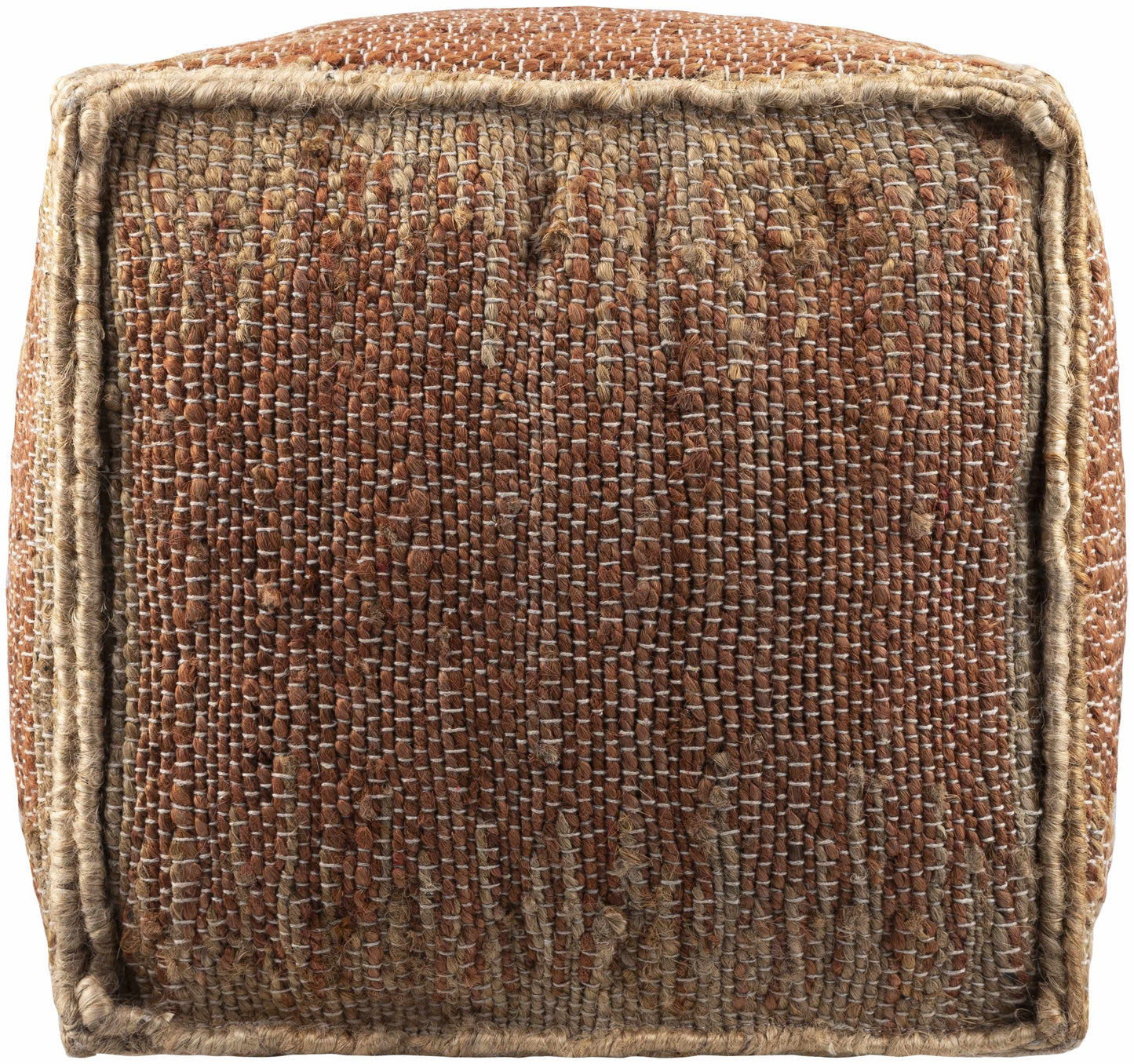 Rhuddlan Jute Rust Pouf