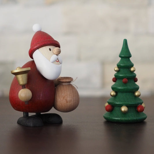 Weihnachtsmann Collectibles - Santa and Bell with Tree