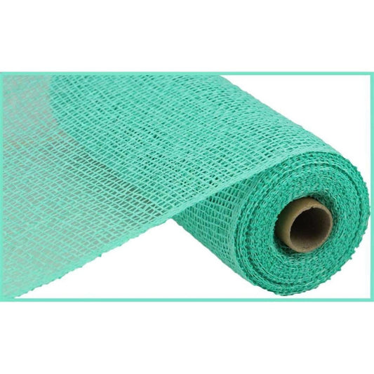 10" Poly Burlap Mesh Ribbon: Mint Green (10 Yards)
