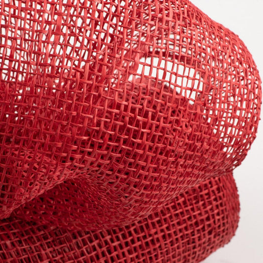 10" Poly Burlap Mesh Ribbon: Red