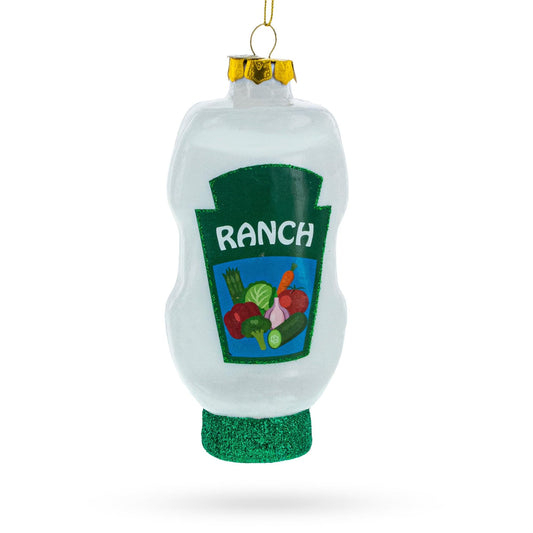 Ranch Dressing Glass Christmas Ornament