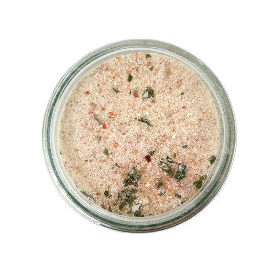 a jar of salt with spices