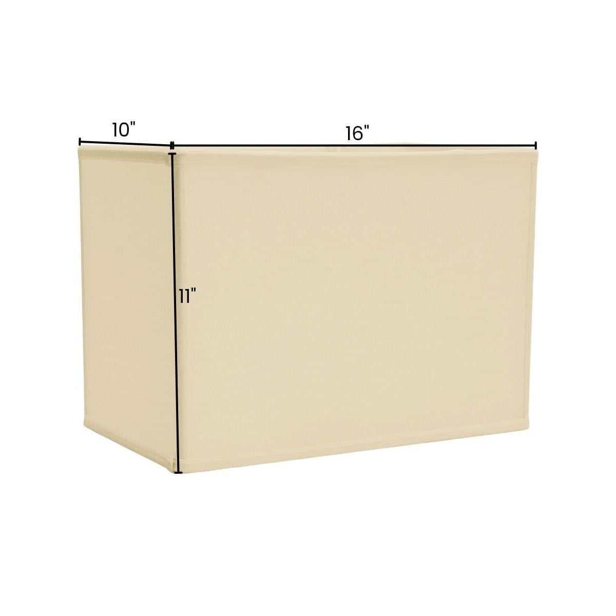 Rectangular Drum Lampshade (10x16) (10x16) x 11 Softback Eggshell Fabric