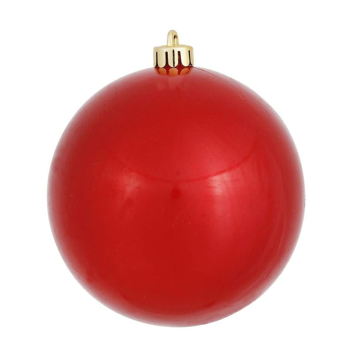Red Candy Ball Christmas Ornaments (6 pack)
