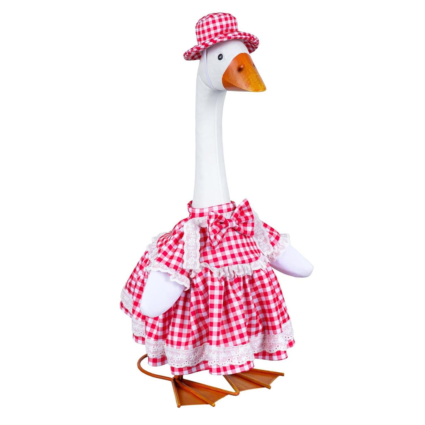 Red Gingham Dress Porch Goose Outfit
