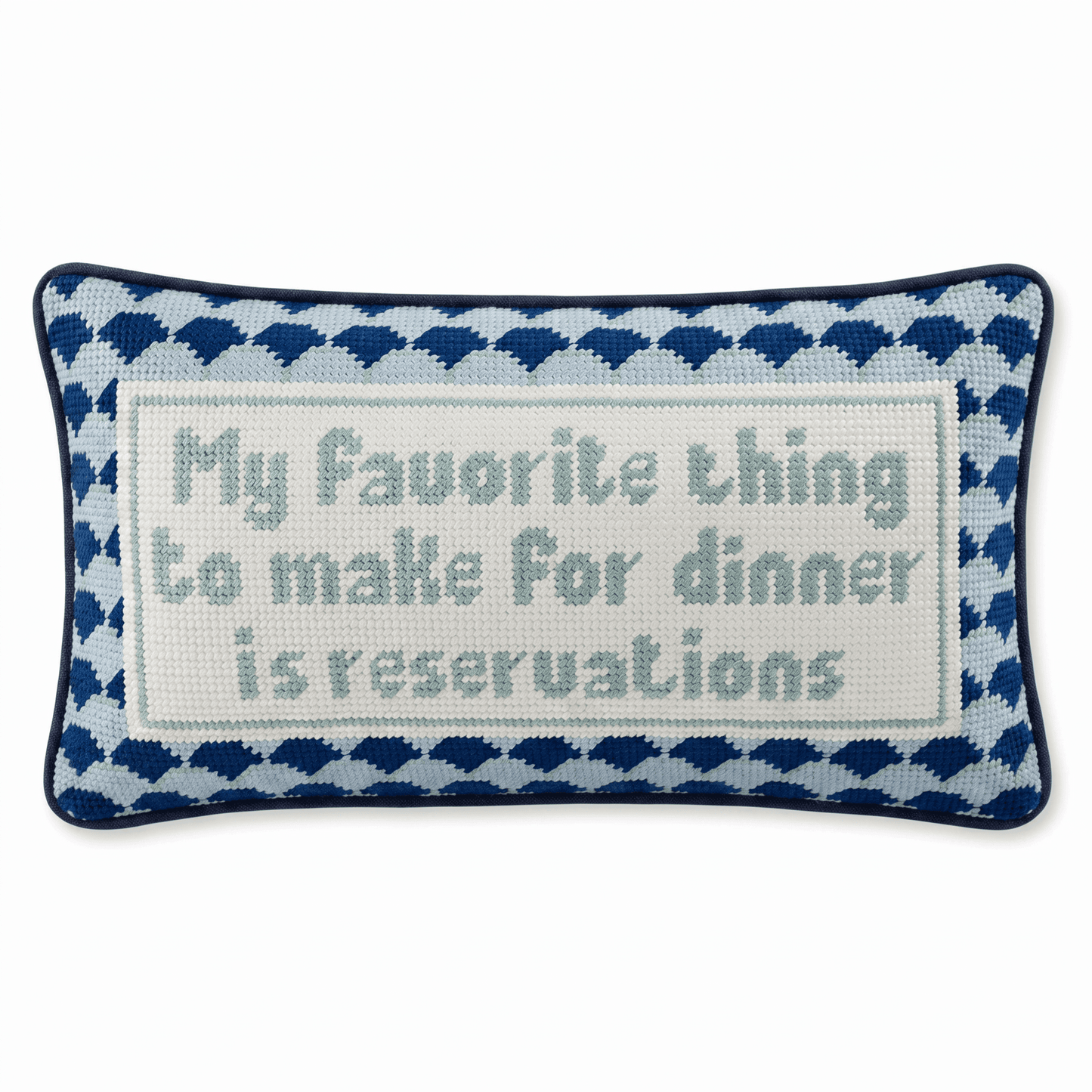 Reservations Needlepoint Pillow