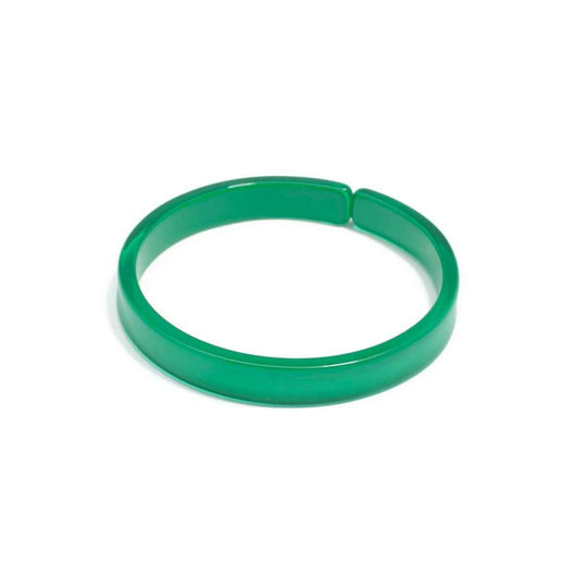 Resin Bangle Bracelet - DARK GREEN Medium Width