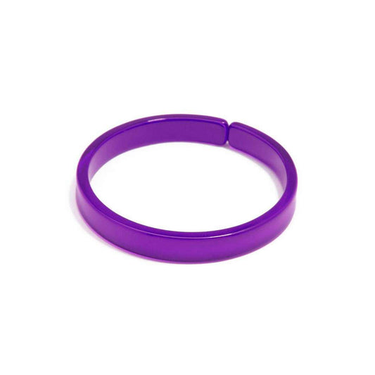 Resin Bangle Bracelet - PURPLE Medium Width