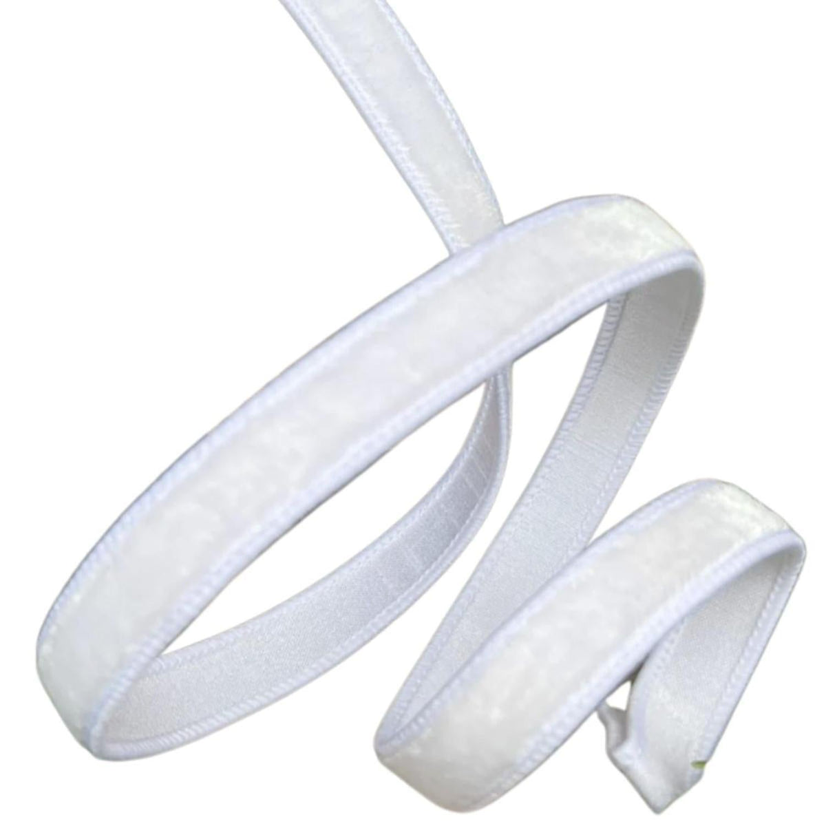 .75" Velvet Luster Ribbon: White (10 Yards)