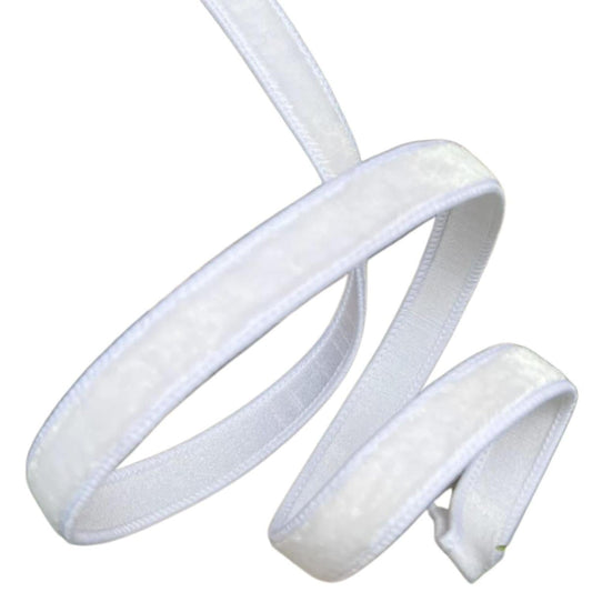 .75" Velvet Luster Ribbon: White (10 Yards)