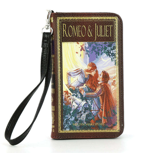 a brown wallet with a picture on it