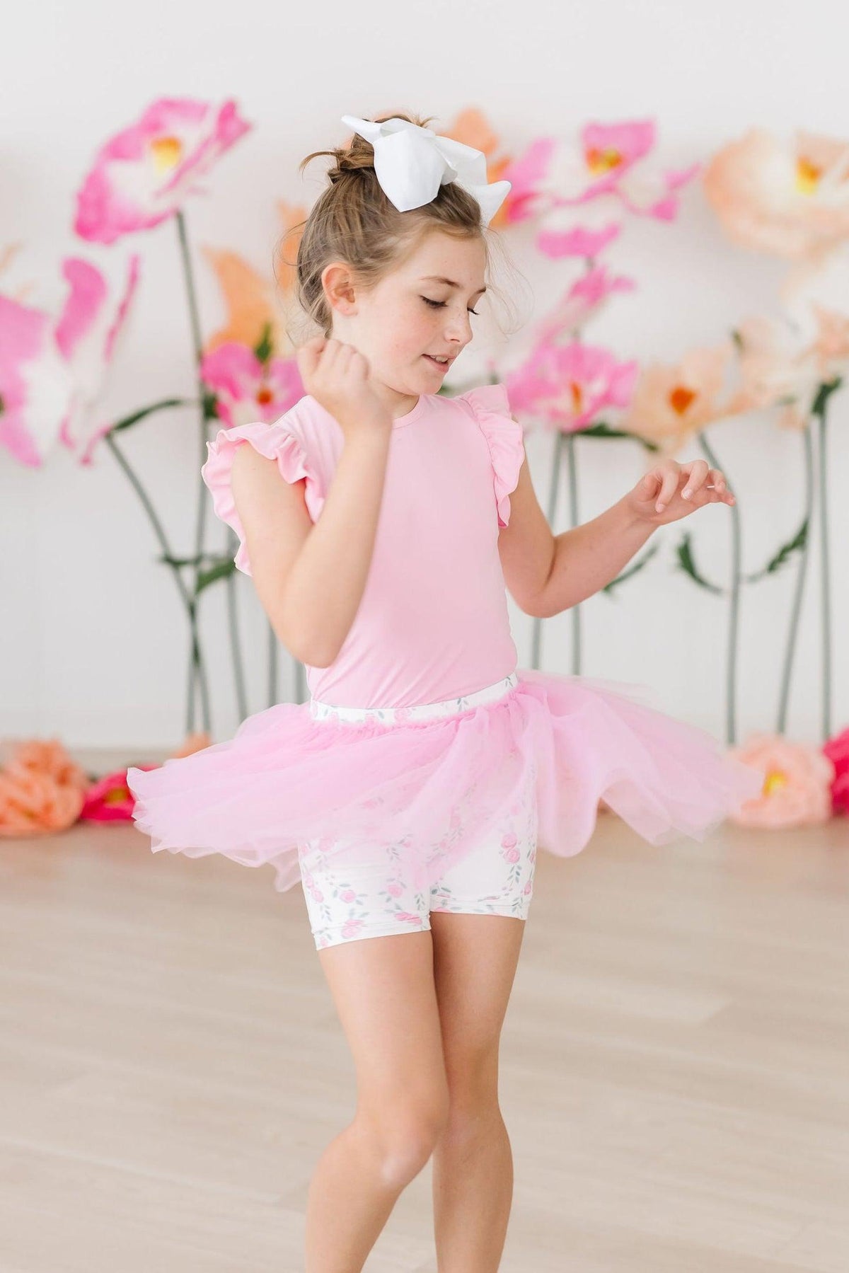 a girl in a tutu