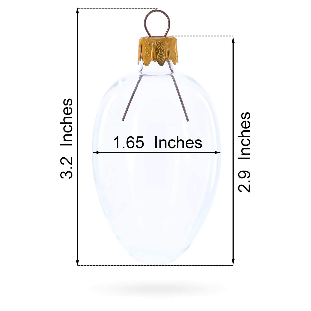 Royal Coronation Mini Glass Egg Ornament 2.9 Inches