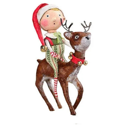 Run Run Reindeer Christmas Figurine by Lori Mitchell - SHIPS AUGUST